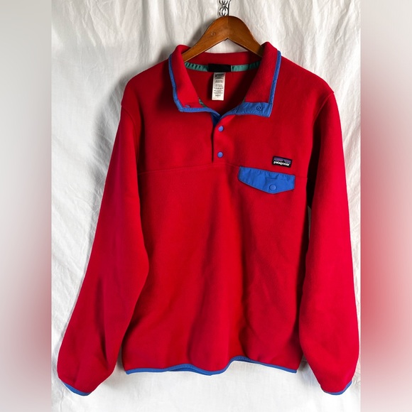 Patagonia Synchilla Snap T Pullover Fleece Sweater Pink Womens Size Large Y2K 08 - Picture 16 of 16